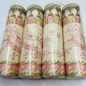Vintage PrePasted Wallpaper Boarder Isabella Glenna Jean 34130 Pink Cream Green
